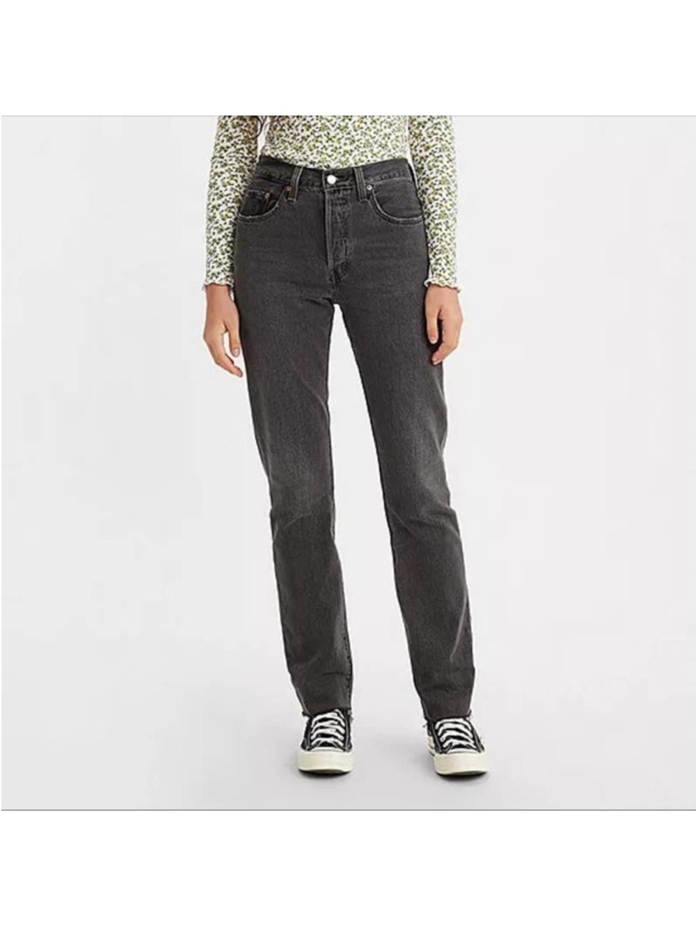Levi’s 501 Jeans High Rise 100% Cotton straight leg 29 x 30 Faded Black color